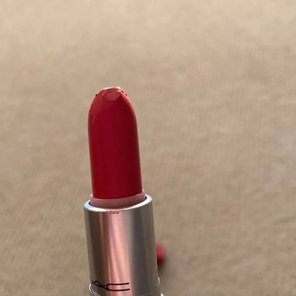 Mac Retro Matte Lipstick 702 Dangerous Red Full Size Swatched Like New with Box